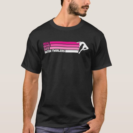 ガイ実在ズ日バトンTwirlersレトロBaton Twirlin Tシャツ (正面)
