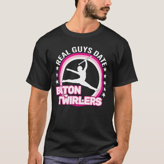 ガイ実在ズ日バトンTwirlersレトロBaton Twirling Tシャツ (正面)