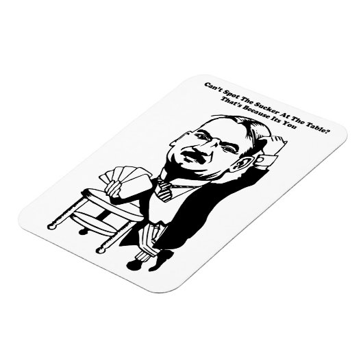 ガイ賭博トランプのポーカーカジノスクッカー引用文アートポステ マグネット (左側)