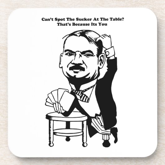 ガイ賭博トランプのポーカー引用文アート コースター (正面)