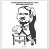 ガイ賭博トランプのポーカー引用文アート シール (シート)