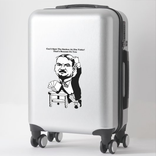 ガイ賭博トランプのポーカー引用文アート シール (スーツケース)