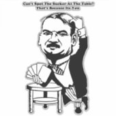 ガイ賭博トランプのポーカー引用文アート シール (正面)