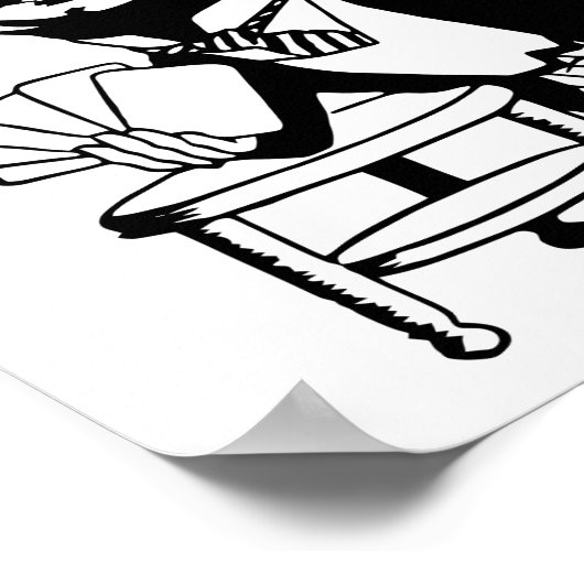 ガイ賭博トランプのポーカー引用文アート ポスター (角)