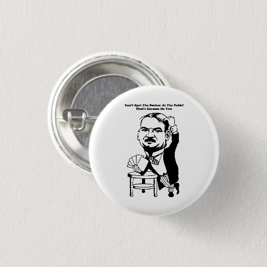 ガイ賭博トランプのポーカー引用文アート 缶バッジ (正面&裏面)