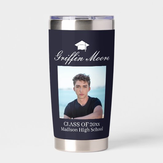 ガイ・グラーモダンド大学院カスタム写真 保温保冷タンブラー (正面)