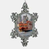 ガイ・V・モリナーリ・ボールか雪片オーナメント スノーフレークピューターオーナメント (左)