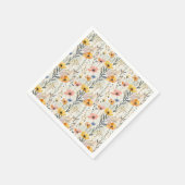 ガウアッシュ牧草花パターン スタンダードカクテルナプキン (角)