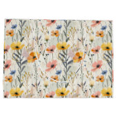 ガウアッシュ牧草花パターン ラージペーパーバッグ (裏面)