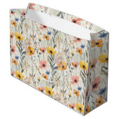 ガウアッシュ牧草花パターン ラージペーパーバッグ (裏面アングル)