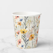 ガウアッシュ牧草花パターン 紙コップ (裏面)
