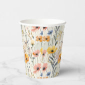 ガウアッシュ牧草花パターン 紙コップ (右)