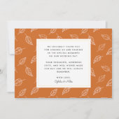 ガウアッシュ独身の紅葉写真サンキューカード セーブザデート (裏面)