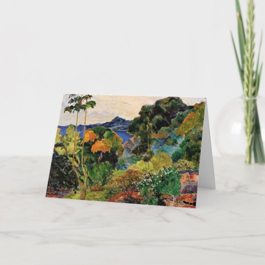ガウギンマルティニク風景 カード (正面)