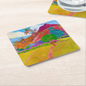 ガウギン・タヒアン・ランドスケープ スクエアペーパーコースター (アングル)