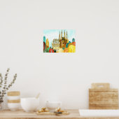 ガウディのバルセロナ。 ポスター (キッチン)