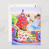 ガウディの公園。 ポストカード (正面/裏面)