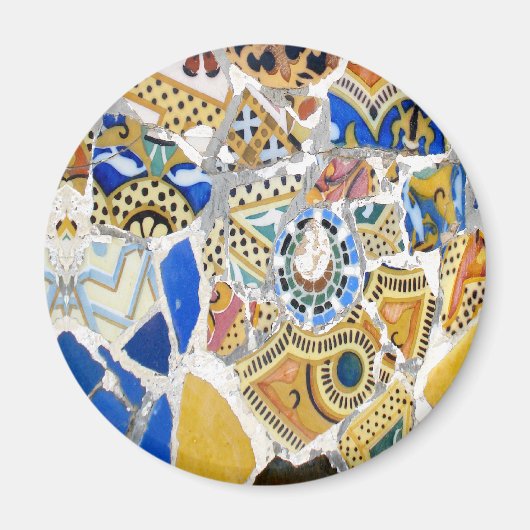 ガウディイエロータイル磁石 マグネット (正面)