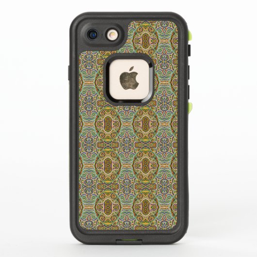 ガウディインスパイアモザイクパターン – カラフル抽象芸術 LifeProof iPhoneケース (裏面)