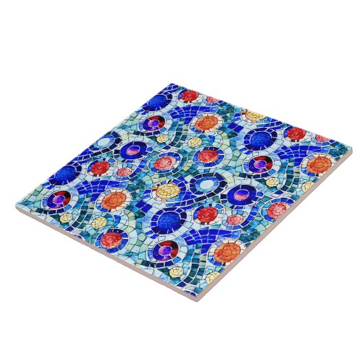 ガウディインスパイア数々のカラーのモザイク模様 タイル (側面)