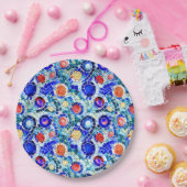 ガウディインスパイア数々のカラーのモザイク模様 ペーパープレート (パーティー)