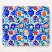 ガウディインスパイア数々のカラーのモザイク模様 マウスパッド (正面)