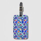 ガウディインスパイア数々のカラーのモザイク模様 ラゲッジタグ (正面縦)
