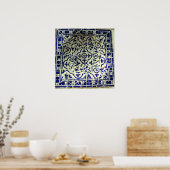 ガウディズパークグエルモザイクタイルズバルセロナ ポスター (キッチン)