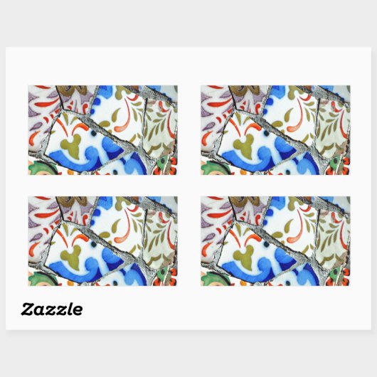 ガウディズパークグエルモザイクタイル 長方形シール (シート)