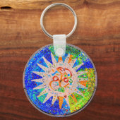 ガウディ詳細ブルー キーホルダー (正面)