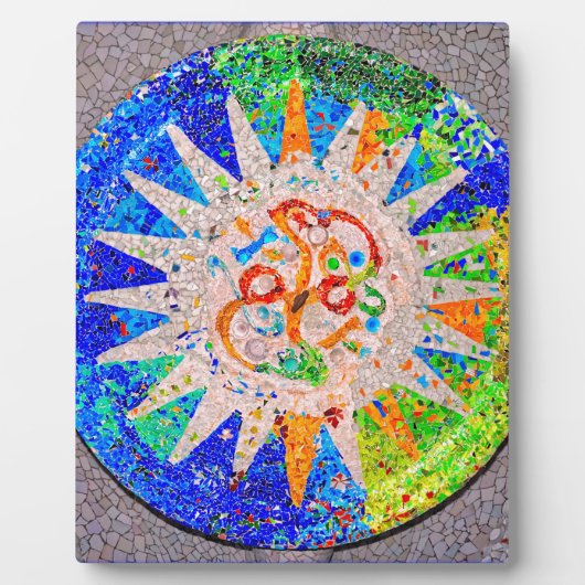 ガウディ詳細ブルー フォトプラーク (正面)