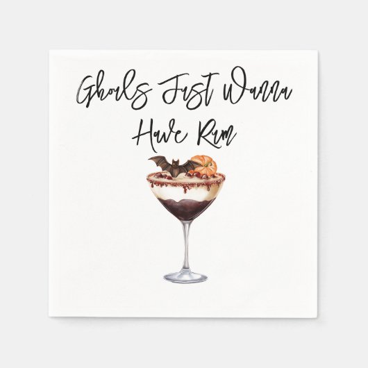 「ガウルはラムを飲みたいと思う」紙ナプキン スタンダードカクテルナプキン (正面)