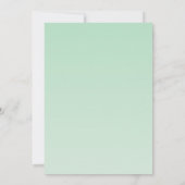 ガウンとヴェイルオンミントグリーンブライダルシャワー 招待状 (裏面)