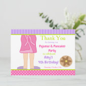 ガウンのパジャマとパンケーキのパーティー サンキューカード (スタンド正面)