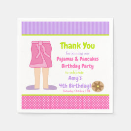 ガウンのパジャマとパンケーキのパーティー スタンダードカクテルナプキン