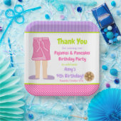 ガウンのパジャマとパンケーキのパーティー ペーパープレート (パーティー)