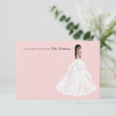 ガウンの花嫁ブライダルシャワーサンキューカード サンキューカード (スタンド正面)