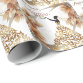 ガウンエレガントシルエットブライダルシャワーフローラ ラッピングペーパー (ロールコーナー)