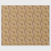 ガウンエレガントシルエットブライダルシャワー ラッピングペーパー (フラット)