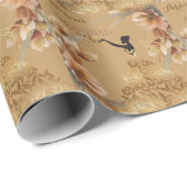 ガウンエレガントシルエットブライダルシャワー ラッピングペーパー (ロールコーナー)