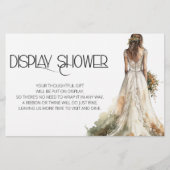 ガウンエレガントディスプレー結婚シャワーの花嫁 便箋 (正面)