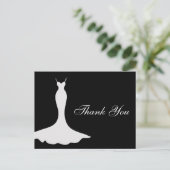 ガウンエレガントブライダルシャワーありがとう ポストカード (スタンド正面)