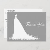 ガウンエレガントブライダルシャワーありがとう ポストカード (正面/裏面)
