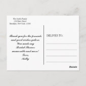 ガウンエレガントブライダルシャワーありがとう ポストカード (裏面)