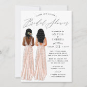 ガウンエレガントブライダルシャワーツガールズ招待状 招待状 (正面)