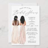 ガウンエレガントブライダルシャワーツガールズ招待状 招待状 (正面)