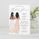 ガウンエレガントブライダルシャワーツガールズ招待状 招待状 (スタンド正面)