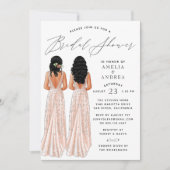 ガウンエレガントブライダルシャワーツガールズ招待状 招待状 (正面)