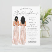 ガウンエレガントブライダルシャワーツガールズ招待状 招待状 (スタンド正面)