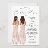ガウンエレガントブライダルシャワーツガールズ招待状 招待状 (正面)